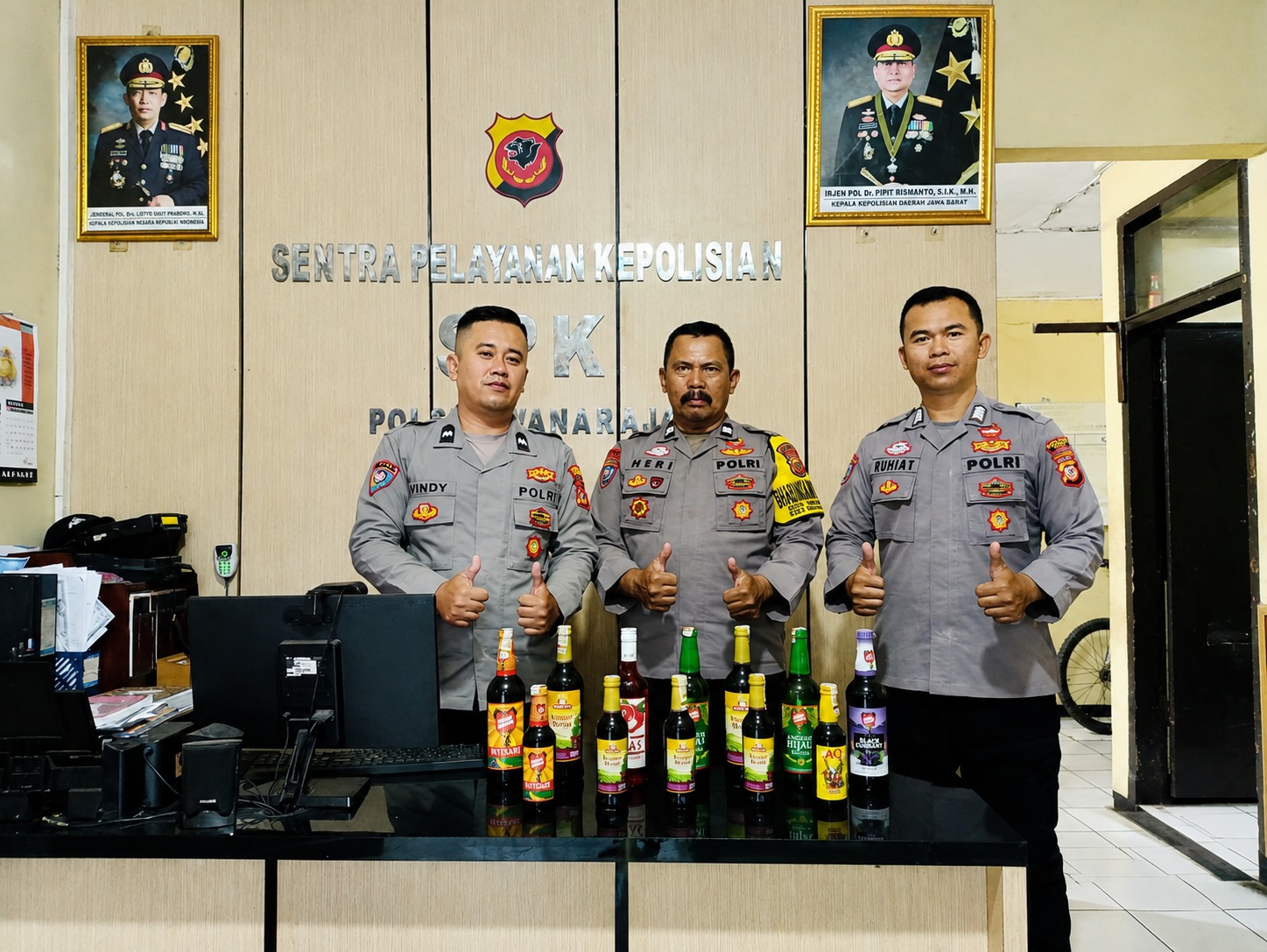 Cipta Kondusif, Polsek Wanaraja Gelar Operasi Miras di Dua Kampung